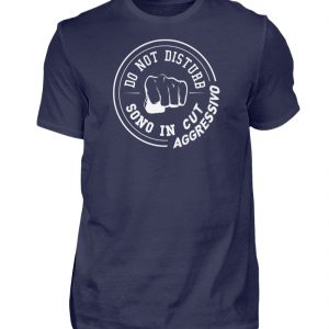 T shirt blu scuro cut aggressivo - Camicia da uomo-198