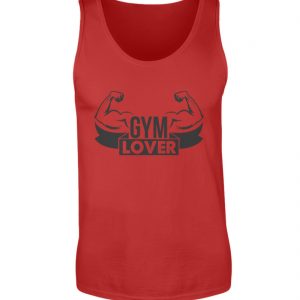 Canotta Gym lover rossa - Piano serbatoio uomo-4
